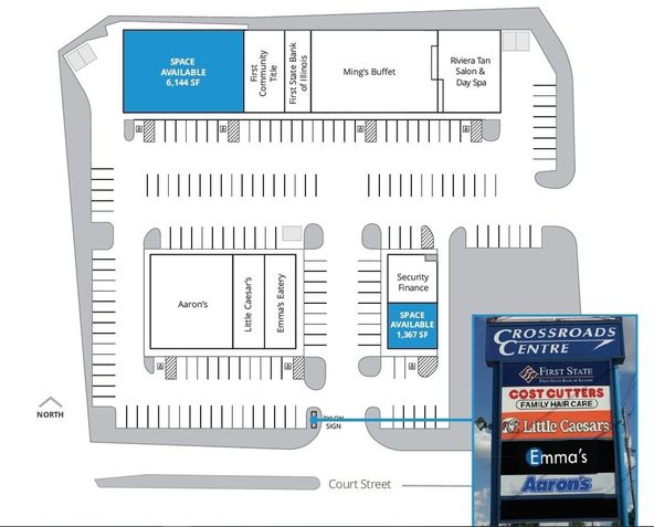 Crossroads Center: 2115-2140 Court Street, Pekin, IL 61554